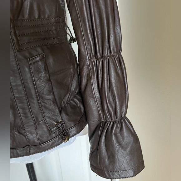 DANIER Chocolate Brown Leather Jacket Size S - Picture 3 of 8
